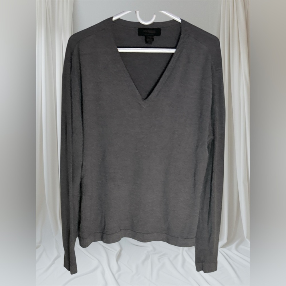 Express World Brand Stretch Sweater Grey Sz XL